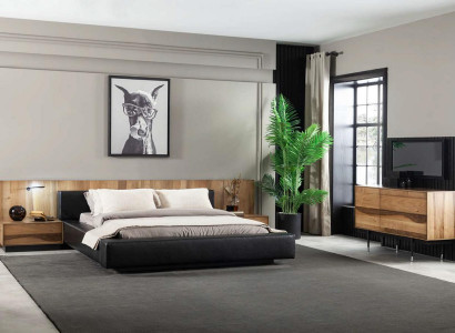 Practical brown bedroom dresser with modern storage